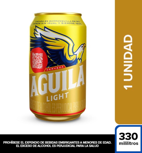 Cerveza Aguila Light Lata 330ml